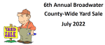 July 23, 2022 6th Annual Broadwater County-Wide Yard Sale
