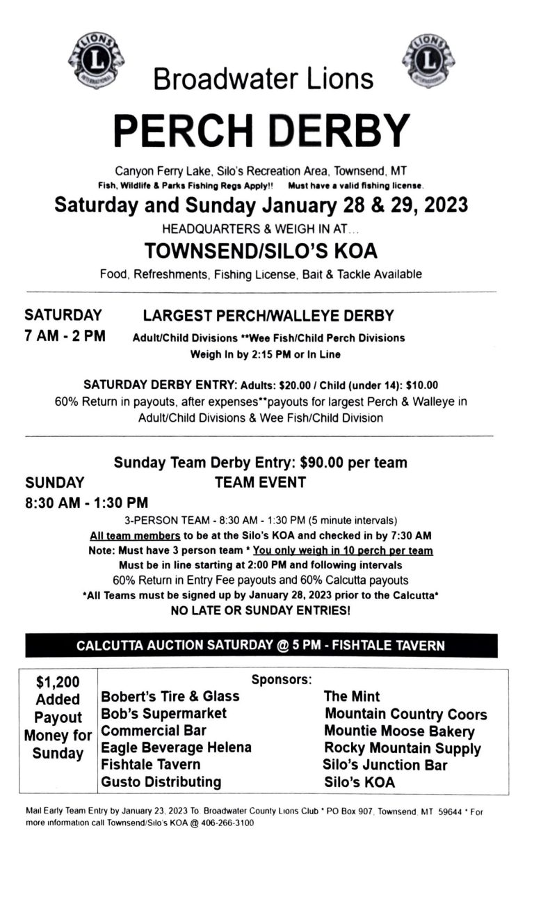 Events for October 2024 Townsend Montana